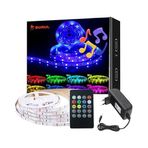 8 Renk Kumandalı Sese Duyarlı Renk Değiştiren RGB Şerit Led Işık Seti SB-6546 (2.5 Metre)