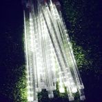 8 Saçaklı 50 Cm Meteor Yağmuru Led Işık Gün Işığı, Fişli, Hareketli Akan Efektli Dış Mekan Aydınlatma