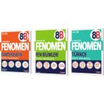 8.sınıf Fenomen Yayıncılık 8b Türkçe-Matematik-Fen Soru Bankası 3'lü Seti