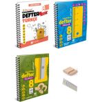 8.sınıf Matematik Fen Türkçe Kazandıran Defter +Telefon Tutucu+ Soru Çözüm Ayıracı - LGS Hazırlık