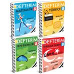 8. Sınıf Matematik, Türkçe, Fen ve Inkılap Tarihi Defterleri Seti - Seçenek 1