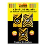 8.Sınıf Paragraf-İngilizce-Din 36 Haftalık Kazanım Denemeleri+Kalem