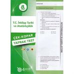 8. Sınıf T.C. İnkılap Tarihi ve Atatürkçülük Çek Kopar Yaprak Test-4Adım Yayınları