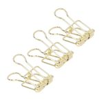 80 Adet şık Içi boş Klipler Ofis Ve çalışma Için güçlü Metal Kelepçeler (GOLD)