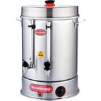 80 Bardak Kapasiteli Metal Çay Makinesi, Basmalı Musluk, Gri Renk - Antrasit