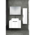 80 cm Chester Banyo Dolabı + 30 cm Boy Dolabı - Beyaz