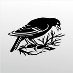 80 cm Daldaki Kuş Folyo Sticker