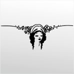 80 cm Kadın Taçlı Folyo Sticker