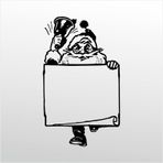 80 cm Noel Baba Folyo Sticker