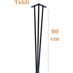 80 Cm Petek Üstü Raf & Dresuar Ayağı Metal Profil Boru Firkete Ayak Yüksek Bar Masası - Pingolu