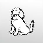 80 cm Sevimli Köpek Folyo Sticker