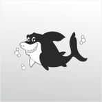 80 cm Tatlı Köpek Balığı Folyo Sticker