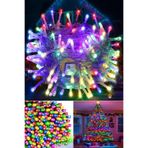 80 LED 10 Metre Pilli Renkli Işık Zinciri Bahçe Balkon Teras Süs Aydınlatma, Dekoratif Peri Led, Parti Düğün Noel Oda Dekoru, Enerji Tasarruflu