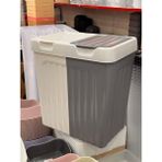 80 Lt Banyo Kirli Iki Bölmeli Gri Beyaz Çamaşır Sepeti