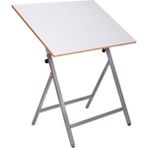 800 70X100 Ekonomik Çizim Masası Ayak + Tabla Beyaz - Ahşap - Beyaz - Seçenek 1
