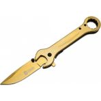 8000C Anahtar Görünümlü Gold Kamp Çakı 19 cm - Otomatik, Metal Sap