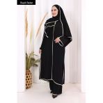 8001-1 Biyeli Pantolonlu Tunik Takım Şal Siyah
