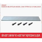 8040 Ilave Cam Raf (Sadece 80X40 Cam Vitrinlerimiz Için Uyumludur )