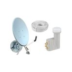 80Cm Ofset Çanak Anten Full Set + Dörtlü Lnb + 25 Mt Anten Kablosu B Kalite