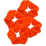 80'ler Neon Scrunchies - Elastik Saç Bantlı Saç Aksesuarları, 80'ler Parti Kıyafeti için At Kuyruğu Tutucuları, Egzersiz Kostümü (Turuncu)