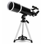 80mm Astronomik Teleskop 600mm Odak, Kumandalı, 3x Barlow Lens, Telefon Adaptörlü, AZ Tripodlu, Başlangıç ve Yetişkinler İçin Profesyonel Gözlem Seti