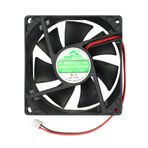 (80mm fan) - Security-01 80mm by 80mm by 25mm 8025 12V DC 0.20A Ball Bearing Brushless Cooling Fan 2pin AV-F8025MB UL CE