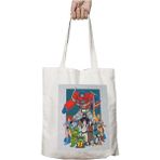 80S Cartoon Heroes Optimus Prime Ghostbusters Iki Tarafı Kalıcı Baskılı Yıkanabilir Çanta