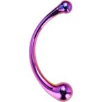80Toys Çift Başlı Lüx Kavisli Cam Dildo