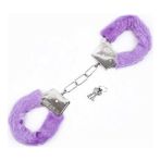 80Toys Fantezi Mor Peluşlu Metal Kelepçe