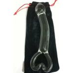 80Toys Kalp Detaylı Cam Dildo - Tekli