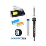 80w Lcd Ekranlı Isı Ayarlı Kalem Havya Sıcaklık Ayarlanabilir Lehim Makinası Lehim Stand Bant Pasta
