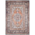 80x150 cm Selam Kahverengi Madalyon Yün El Dokuma Modern Geometrik Etnik Eskitme Desenli Boho Oturma Odası Salon Yolluk Koridor Mutfak Halısı