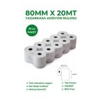 80x20 Termal Rulo Yazarkasa Adisyon Rulosu 1 Paket 10 Adet Tse Belgeli Bpa Free