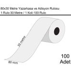80x30 Metre Termal Yazarkasa ve Adisyon Rulosu 1 Koli:100 Adet Rulo