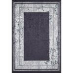 80x300 cm2'7"x9'10''Erdebil Gri Modern Yün El Dokuma Modern Geometrik Etnik Eskitme Desenli Boho Oturma Odası Salon Yolluk Koridor Mutfak Halısı