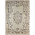 80x400 cm Osinniki Bej Madalyon Yün El Dokuma Modern Geometrik Etnik Eskitme Desenli Boho Oturma Odası Salon Yolluk Koridor Mutfak Halısı