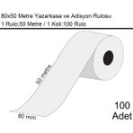 80x50 Metre Termal Yazarkasa ve Adisyon Rulosu 1 Koli:100 Adet Rulo