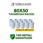 80X50 Termal Rulo - Yazarkasa Adisyon Rulosu 10 Paket 100 Adet