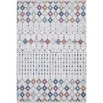 80x500 cm Reynosa Bej Modern Yün El Dokuma Modern Geometrik Etnik Eskitme Desenli Boho Oturma Odası Salon Yolluk Koridor Mutfak Halısı