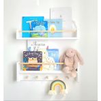 80X9 2'li Mdf Çocuk Odası Montessori Eğitici Set, Askılık Raf, Kitaplık, Banyo, Antre Hol, Giriş Askılık, Mutfak Gereçleri - Beyaz 2