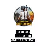 8100 Uc Pubg Mobıle Uc Global Id Yükleme