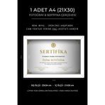 857 Tasarım 1 Adet A4 (21x30) Beyaz Sertifika Ve Fotoğraf Çerçevesi - A4 Sertifika Ve Diploma İçin Çerçeve