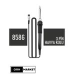 8586 İstasyon Uyumlu Havya Lehimleme Kolu – 3 Dişi Pinli, Dayanıklı Yedek Kablo Kol