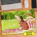 860735 Sepet Dolusu Yiyecek Piknik Alanı 240 Parça Puzzle Yapboz