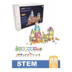 89 Parça Manyetik Yapı Blokları - Mıknatıslı 3D STEM Eğitici Oyuncak Seti