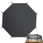 8Ft Trampolin Gölgelik Örtüsü - Su Geçirmez Trampolin Güneş Koruma Örtüsü | Bahçe, Arka Bahçe Ve Oyun Alanı Için 8 Direkli Açık Hava Güneşlik Aksesuarları Yedek Parçası