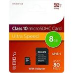 8gb CLASS10 Uhs-I U1 Tf Adaptörlü Micro Sdhc Hafıza Kartı