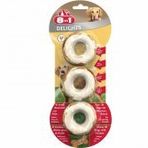 8in1 Delights Rings Köpekler İçin Ağız Bakım Kemiği Halka 3 Adet