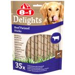 8in1 Delights Twisted Sticks Biftekli 35'li 190 gr Ağız Bakım Kemiği