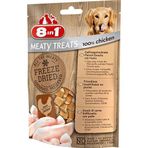 8in1 Meaty Treats 50 gr Dondurularak Kurutulmuş Tavuk Köpek Ödülü